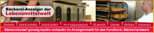 Zum Anzeigenmarkt Bäckereibedarf